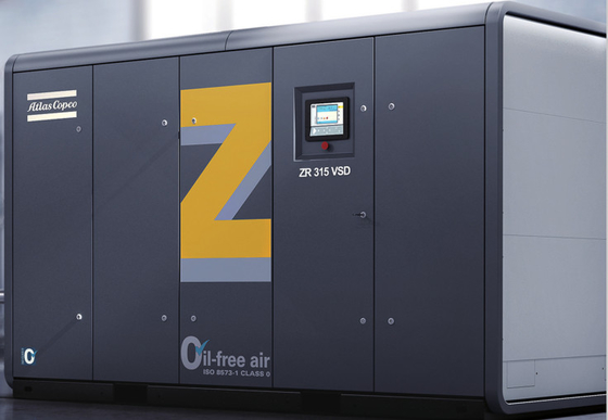 ZT55~750, ZT75~900VSD Compresor de aire de tornillo Atlas libre de aceite Material de aleación de aluminio