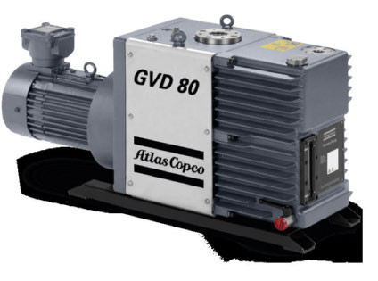 Bomba de vacío de CA con vidrio de visión de aceite de altura completa GVD 80 2 Etapas Vane giratorio sellado con aceite