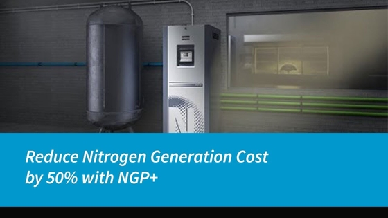 Generador de N2 PSA Atlas, NGP60 Máquina de nitrógeno PSA 798x840x2022mm Dimensiones