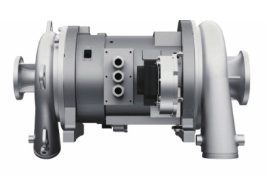 Compresor de aire rotativo de tornillo Atlas con inyección de aceite con tecnología de rodamiento magnético
