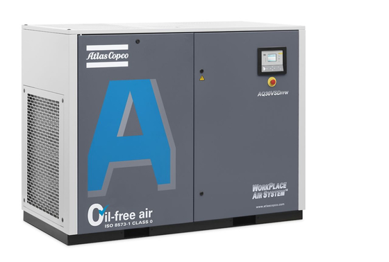 Compresor de aire de tornillo de 30 kW sin aceite AQ-30 VSD Nivel de ruido de 72 dB