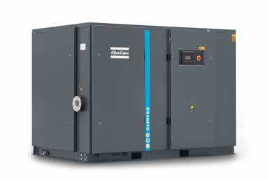 Compresor de aire GL55-90 de Atlas Copco - Motor IE3 de alta eficiencia con aislamiento de clase F y aumento de temperatura de clase B