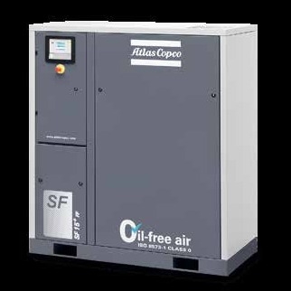 Compresor libre de aceite SF8+ -22+ de Atlas Copco con diseño modular