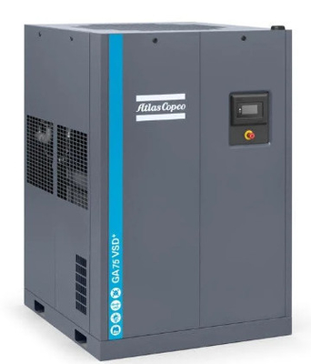 Compresor de aire de tornillo giratorio Atlas VSD Plus GA75VSD++ con secador incorporado