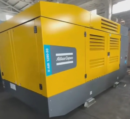 Compresor portátil conveniente X-AIR 1280-30 con FAD 36.5/343./32.1 M3/min y estándares de emisiones GIV