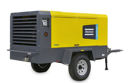 Compresor portátil Atlas Copco XAXS600E con accionamiento eléctrico para una productividad máxima
