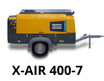 12 M3/min FAD compresor portátil X-AIR 400-7 con fuente de energía eléctrica y 7 bar de eficiencia