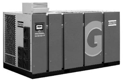 Parafusos giratorios inyectados con aceite GA160VSD GA Serie de Atlas con seco incorporado