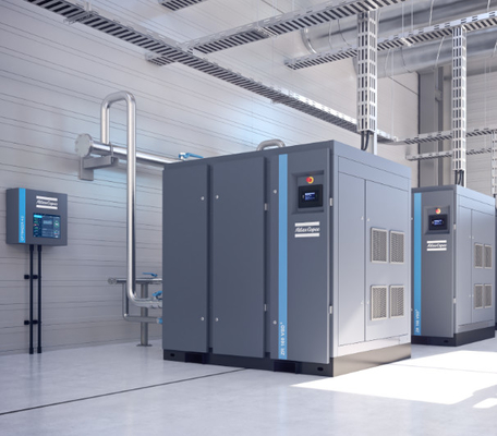 Libre de aceite ZE ZA VSD, compresor de aire de tornillo Atlas de baja presión Certificado EMC