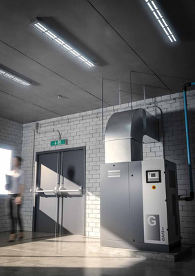 Compresor de aire de tornillo compacto Atlas Serie G 15-26kw Aceite rotativo Atlas inyectado 7.4-12.8bar Presión de trabajo