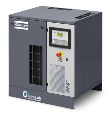 Compresor de aire de tornillo de 22 kW con inyección de agua de Atlas AQ 22 VSD sin aceite