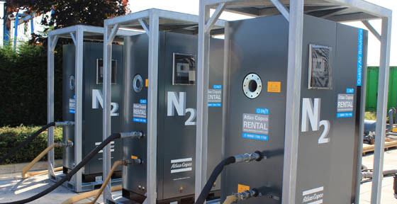 NGP115 Atlas Nitrógeno, PSA Generador de gas de nitrógeno 1191kg Peso