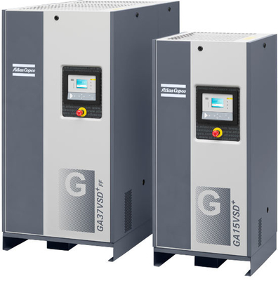 70kw Atlas GA 75 + VSD, Atlas tornillo compresor de aire Conversión de frecuencia