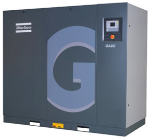 Compresor de aire de tornillo de Atlas inyectado con aceite GA 45 Vsd 45kw Material de aleación de aluminio