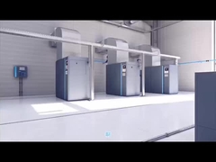 Habitación de compresores de dientes enfriados por aire.